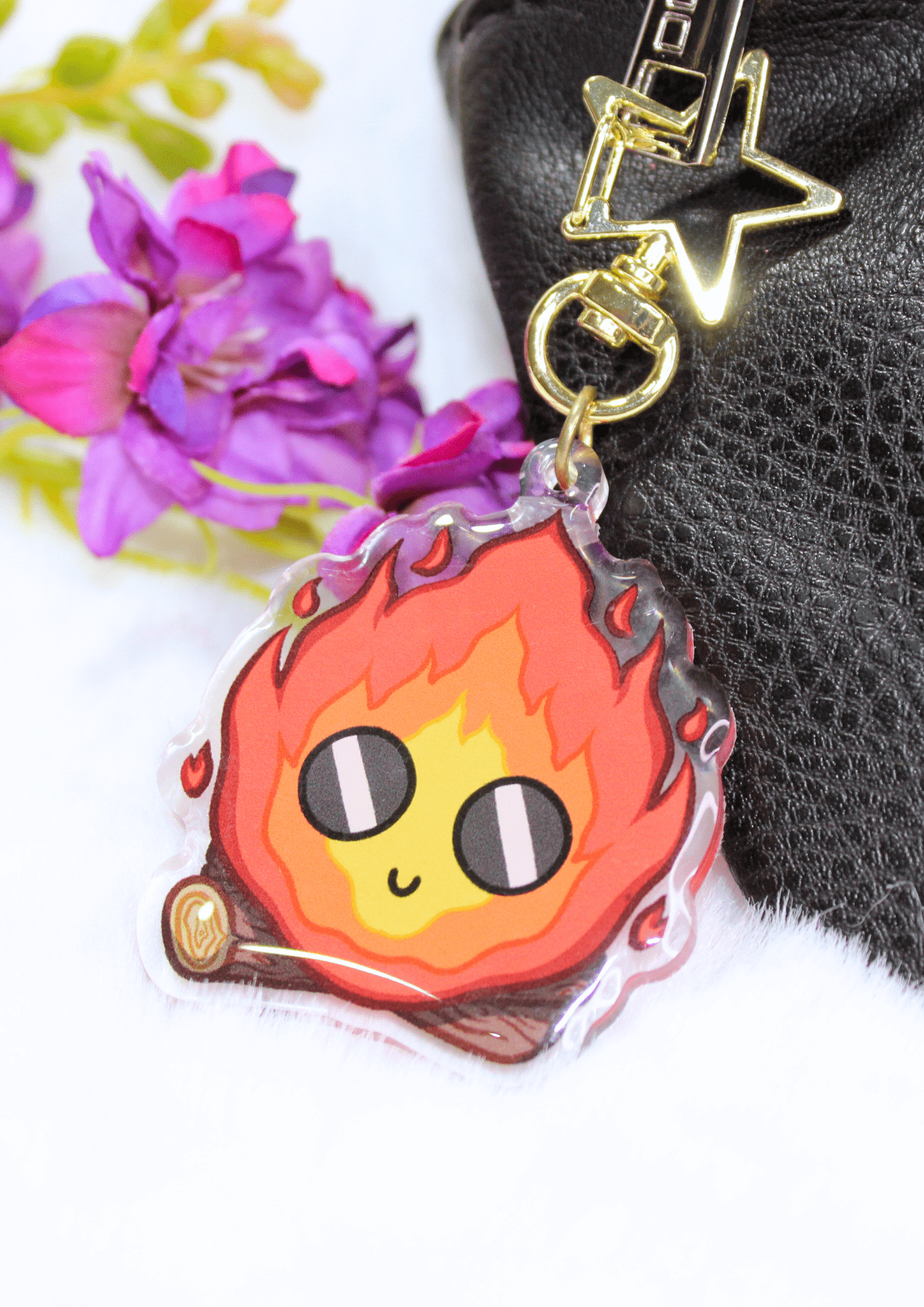 Llavero inspirado en Calcifer (El Castillo Ambulante) - Imagen 2