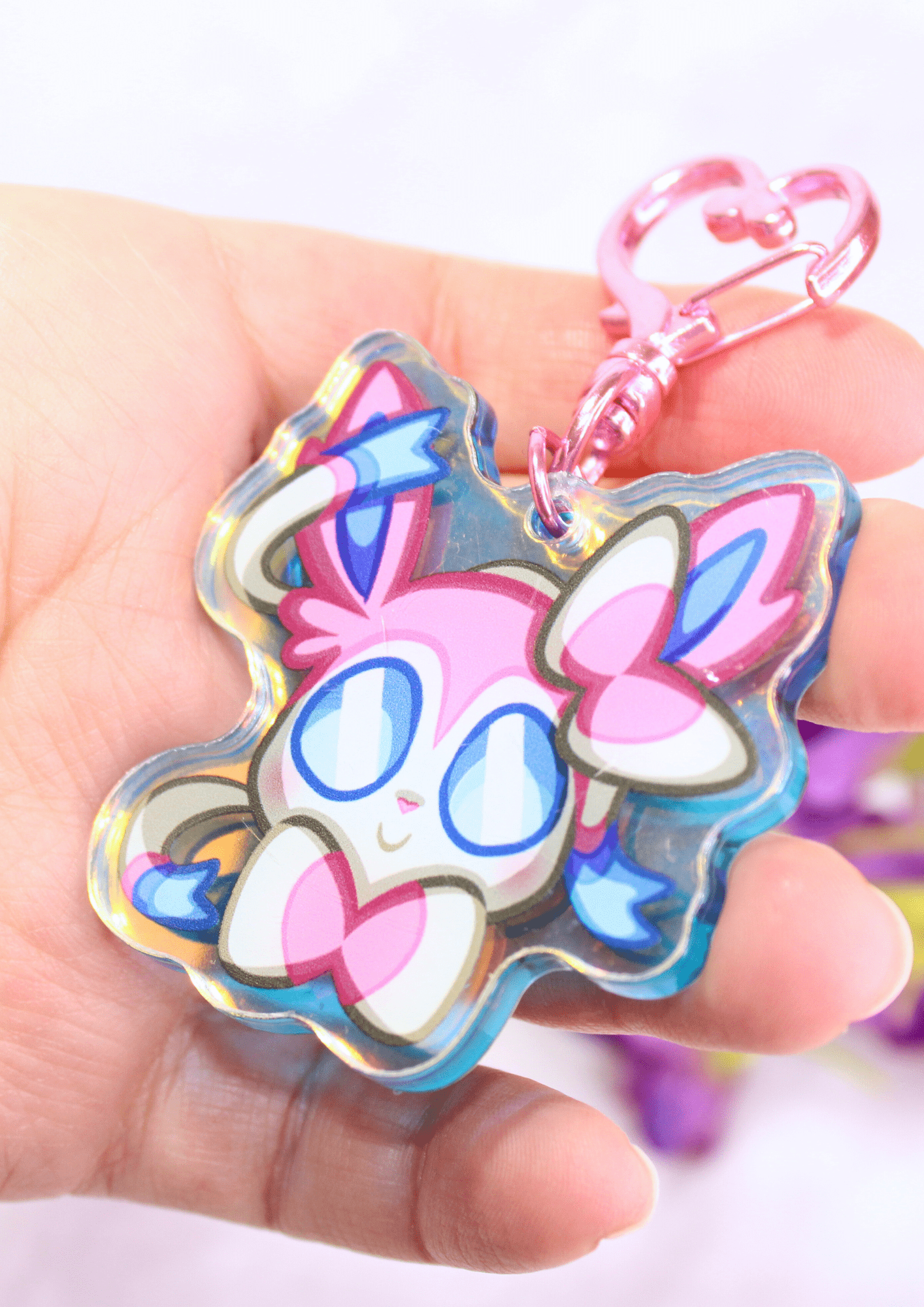 Llavero inspirado en Sylveon (Pokémon) - Imagen 4