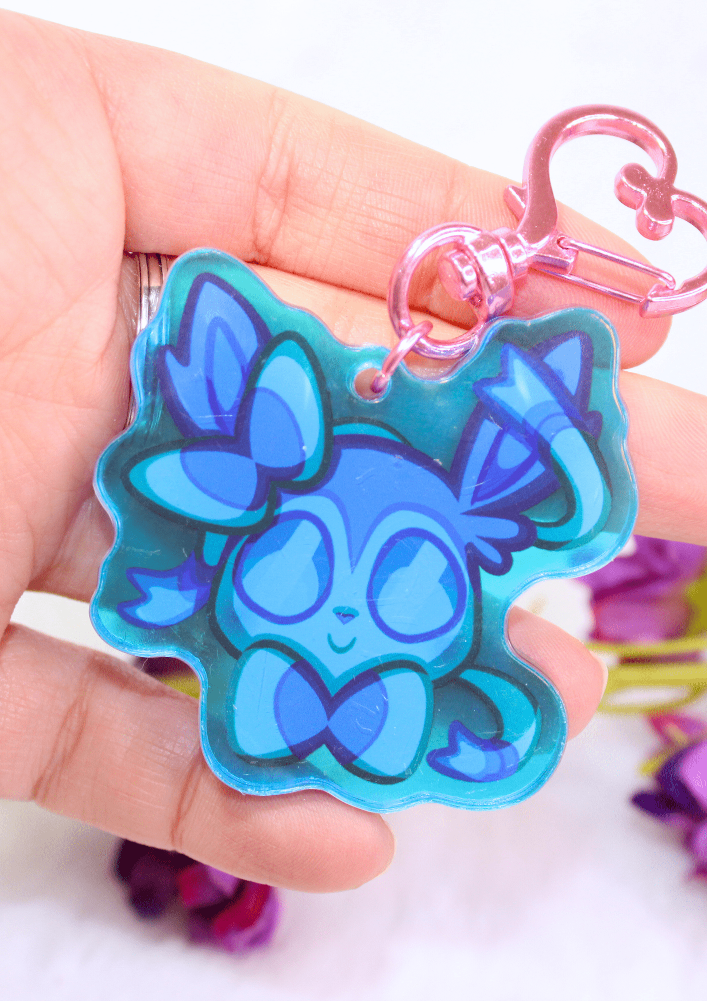 Llavero inspirado en Sylveon (Pokémon) - Imagen 5