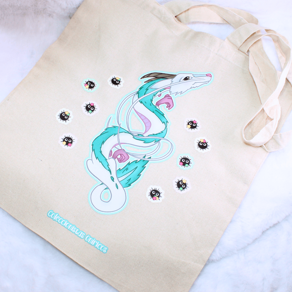 Totebag inspirado en El Viaje de Chihiro: ¡el dragón Haku! - Imagen 2