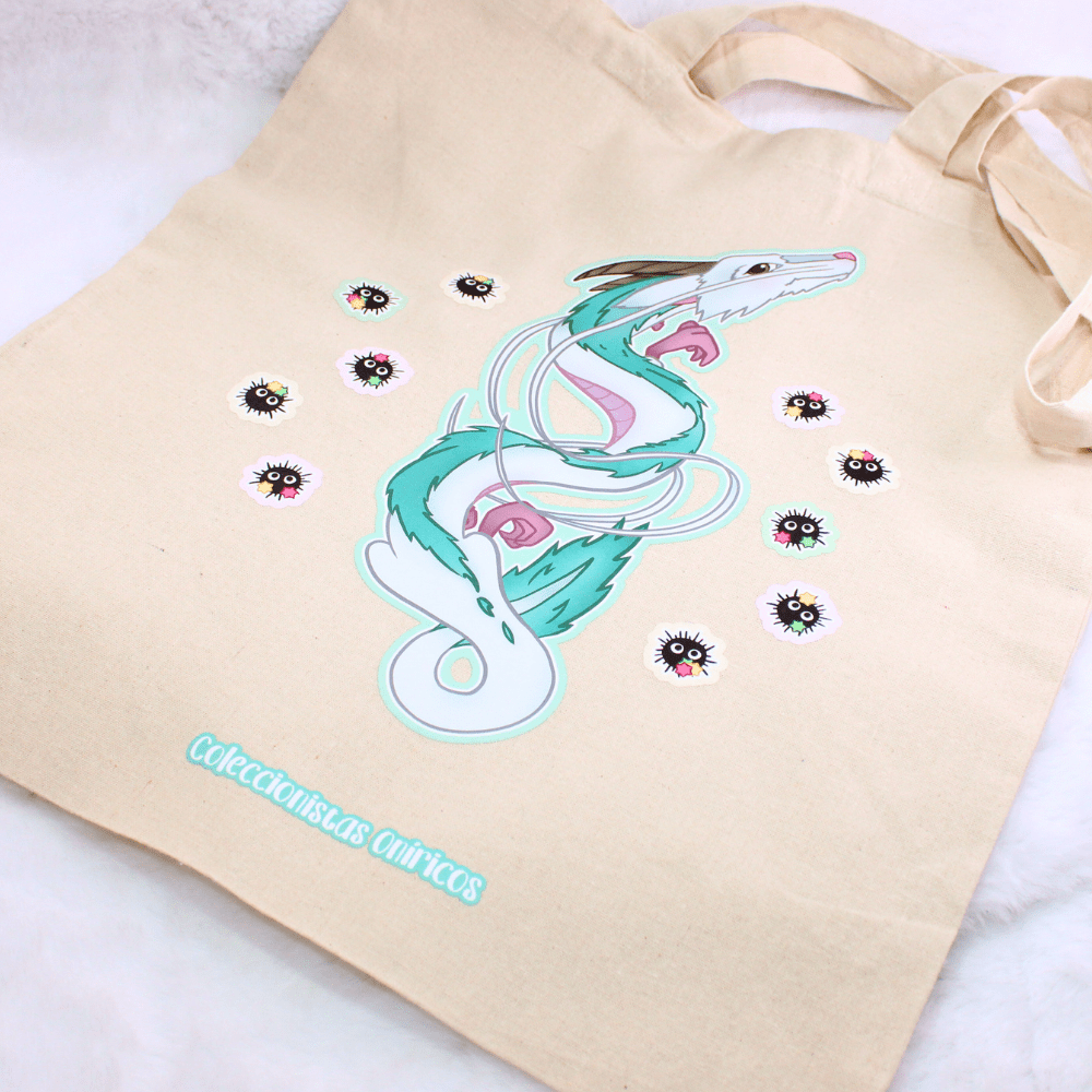 Totebag inspirado en El Viaje de Chihiro: ¡el dragón Haku! - Imagen 5