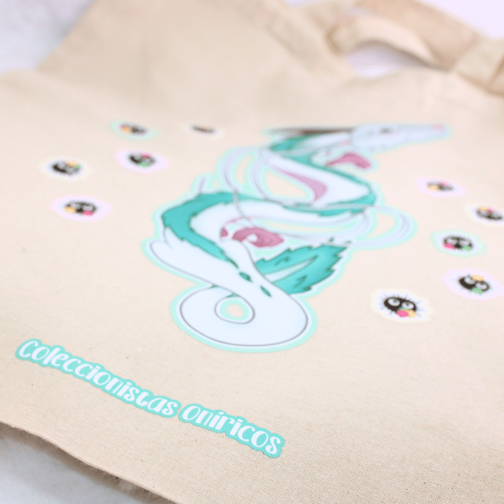 Totebag inspirado en El Viaje de Chihiro: ¡el dragón Haku! - Imagen 6