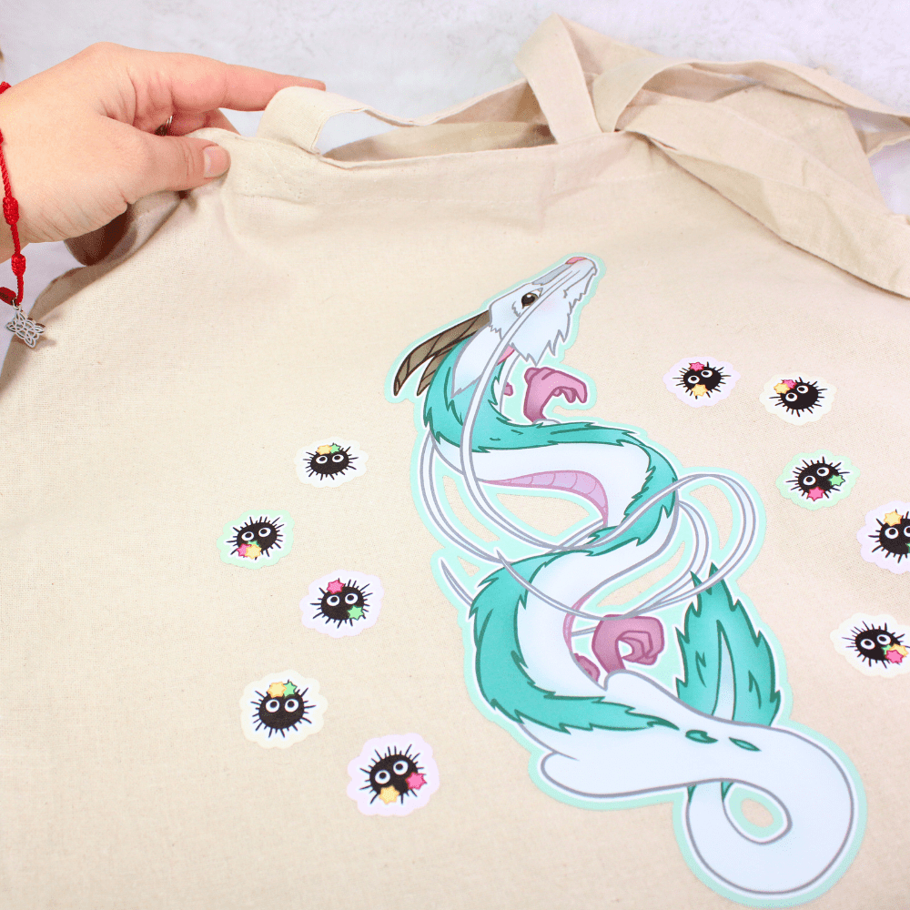 Totebag inspirado en El Viaje de Chihiro: ¡el dragón Haku! - Imagen 10