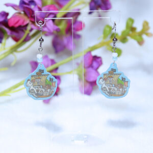 Pendientes de gancho inspirados en el Going Merry, del anime One Piece.
