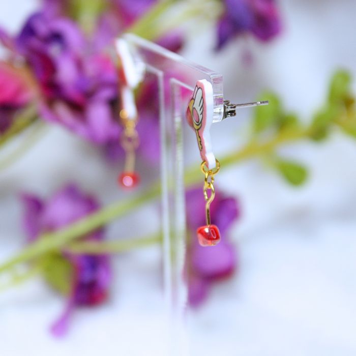 Pendientes de botón inspirados en Sakura Cazadora de Cartas - Imagen 2