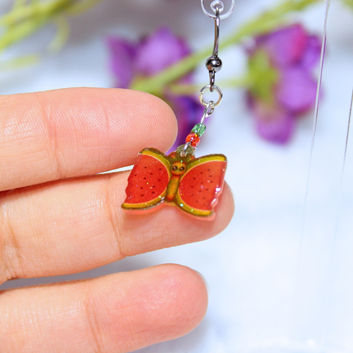 Pendientes de gancho de Sandiposas (Kawaii Fruit x Animals) - Imagen 5