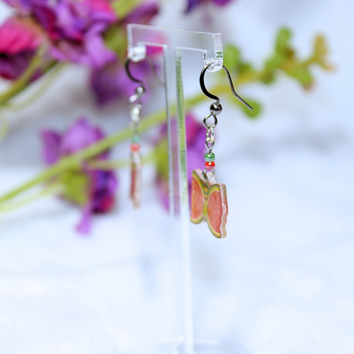 Pendientes de gancho de Sandiposas (Kawaii Fruit x Animals) - Imagen 2
