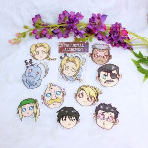 Pack de pegatinas de vinilo inspiradas en FullMetal Alchemist.