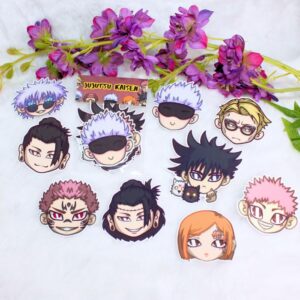 Pack de pegatinas de vinilo inspiradas en el anime Jujutsu Kaisen.