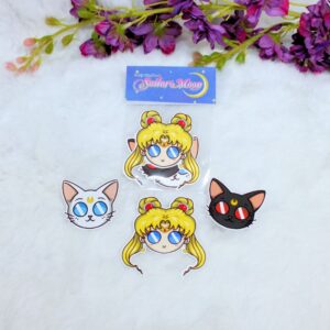 Pack de pegatinas de vinilo inspiradas en el anime de los 90 Sailor Moon.