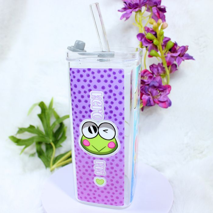 Vaso de cristal con tapa inspirado en Sanrio - Imagen 4