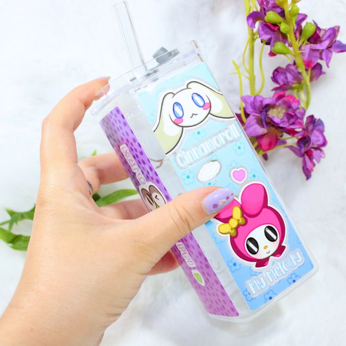 Vaso de cristal con tapa inspirado en Sanrio - Imagen 7