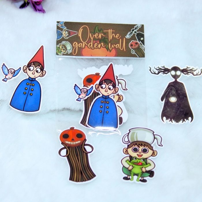 Pack de pegatinas de vinilo inspiradas en la mini serie Over the Garden Wall (Más allá del jardín).