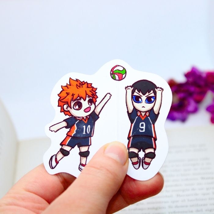 Marcapáginas magnético inspirado en Kageyama y Hinata (Haikyuu!!) - Imagen 2