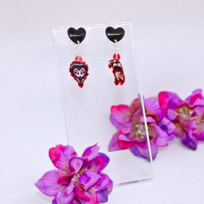 Pendientes de botón inspirados en Helluva Boss (EDICIÓN LIMITADA)