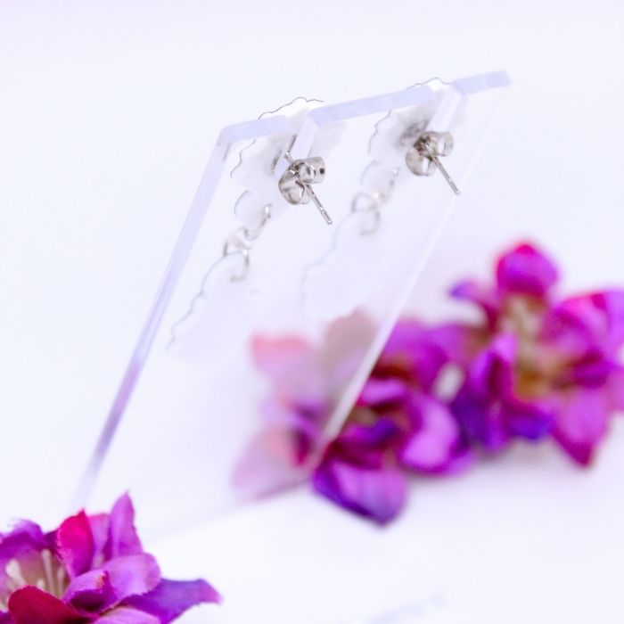 Pendientes largos de botón inspirados en Susuwataris (El Viaje de Chihiro) - Imagen 3