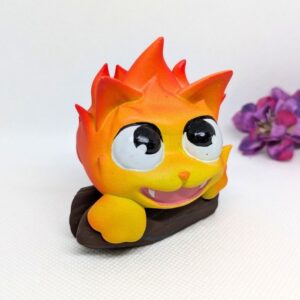 Figura Cat-cifer (inspirada en Calcifer)