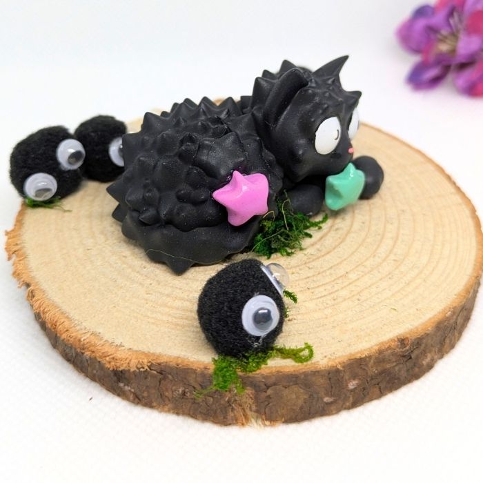 Figura Susu-cat-ari (inspirada en El Viaje de Chihiro) - Imagen 4